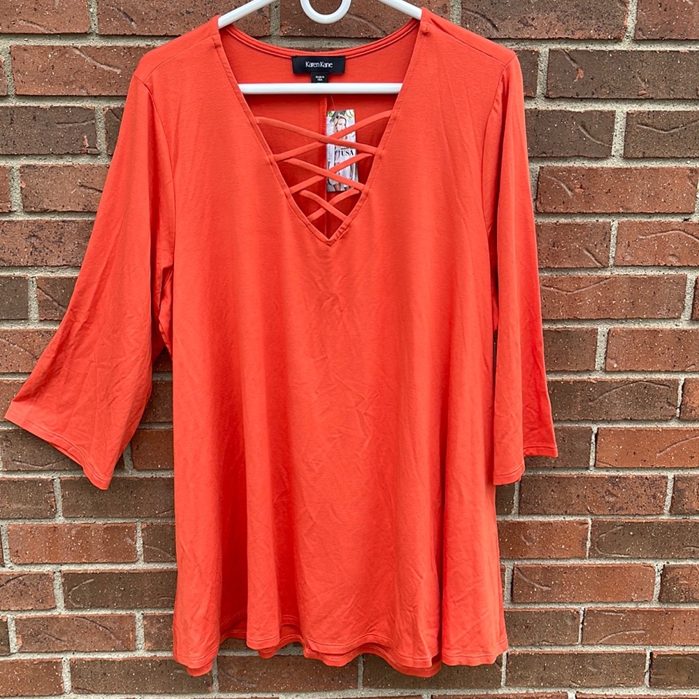 Karen Kane Newport Criss Cross Top